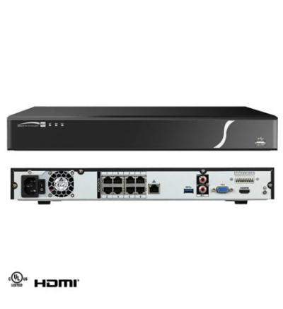 8 Ch NVR with POE, 200Mbps, 4K , 6TB