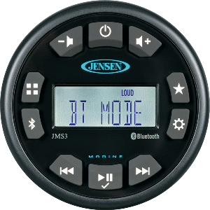 JENSEN 3' JMS3RTL Bluetooth AM/FM/WB/USB Waterproof Stereo - Black