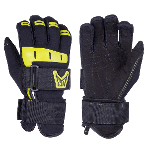 HO Sports Wakeboard Men's World Cup Gloves - Black/Yellow - Medium
