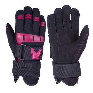 HO Sports Wakeboard Women's World Cup Gloves - Black/Pink - Medium