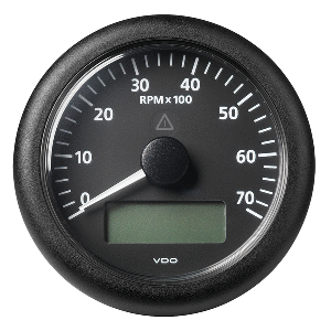 VDO Marine 3-3/8' (85MM) ViewLine Tachometer w/Multi-Function Display - 0 to 7000 RPM - Black Dial & Bezel