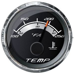 Faria Platinum 2' Water Temp Gauge (100-250°F)