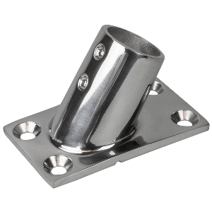 Sea-Dog Rail Base Fitting Rectangular Base 60° 316 Stainless Steel - 1-7/8' x 3-1/4' - 1' OD