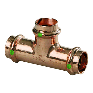 Viega ProPress 1-1/4' Copper Tee - Triple Press Connection - Smart Connect Technology