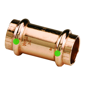 Viega ProPress 1/2' Copper Coupling w/Stop - Double Press Connection - Smart Connect Technology