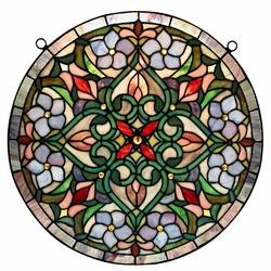 Tiffany Hanging Round  Window Panel