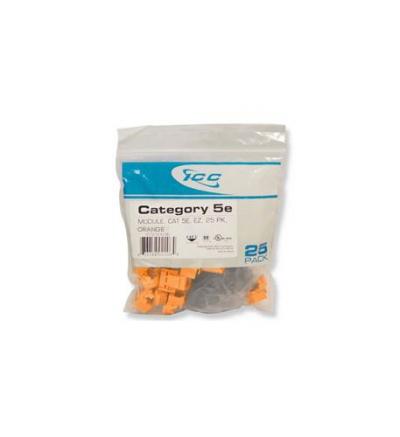 IC107E5COR - 25PK Cat5 Jack - Orange