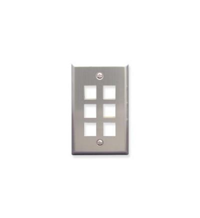 IC107SF6SS 6 Port Face Stainless Steel