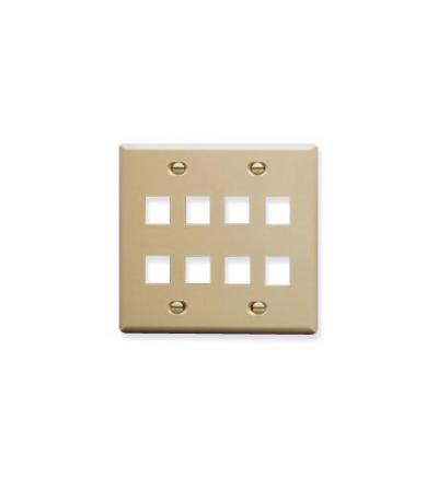 IC107FD8IV - 8 Port Face Ivory, 2-Gang