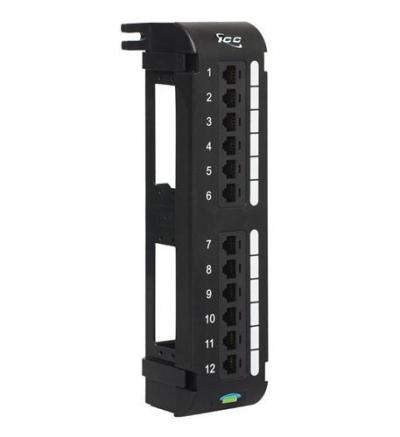 PATCH PANEL, USOC VERTICAL, 6P6C 12-PORT