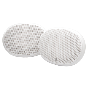 Poly-Planar 6' x 9' Premium Oval Marine Speakers - (Pair) White