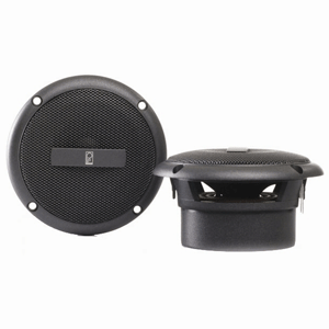 Poly-Planar 3' Round Flush-Mount Compnent Speakers - (Pair) Gray