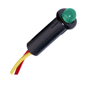 Paneltronics 5⁄32' LED Indicator Light - 12-14VDC - Green