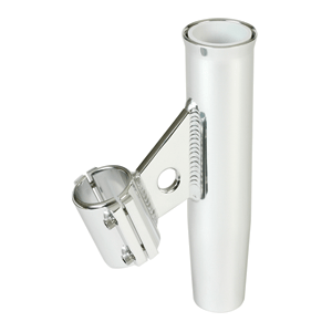 Lees Clamp-On Rod Holder - Silver Aluminum - Vertical Mount - Fits 1.900' O.D. Pipe