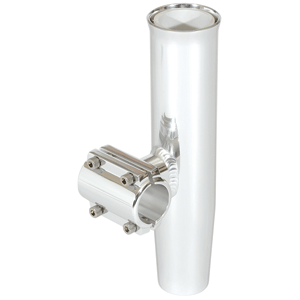 Lees Clamp-On Rod Holder - Silver Aluminum - Horizontal Mount - Fits 1.050' O.D. Pipe