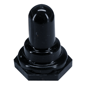 Paneltronics Toggle Switch Boot - 5/8' Hex Nut - Black