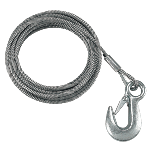 Fulton 3/16' x 25 Galvanized Winch Cable - 4,200 lbs. Breaking Strength