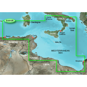 Garmin BlueChart® g3 HD - HXEU013R - Italy Southwest & Tunisia - microSD™/SD™
