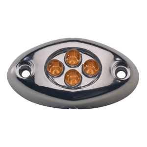 CLOSEOUT - Innovative Lighting Surface Mount Courtesy Light - Amber & Chrome