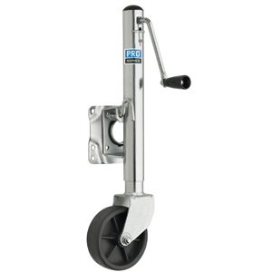 Pro Series 1000 lbs. Zinc Plated Swivel Jack w/6' Poly Wheel