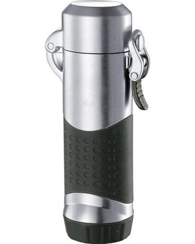 Visol Summit Chrome Satin Wind-Resistant Jet Flame Lighter For Outdoors