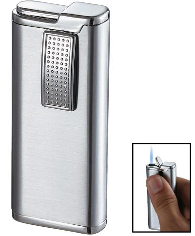 Visol Condor Satin Chrome Wind-Resistant Torch Flame Lighter