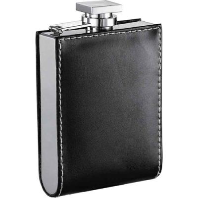 Visol Wallet Black Hip Flask - 6 oz