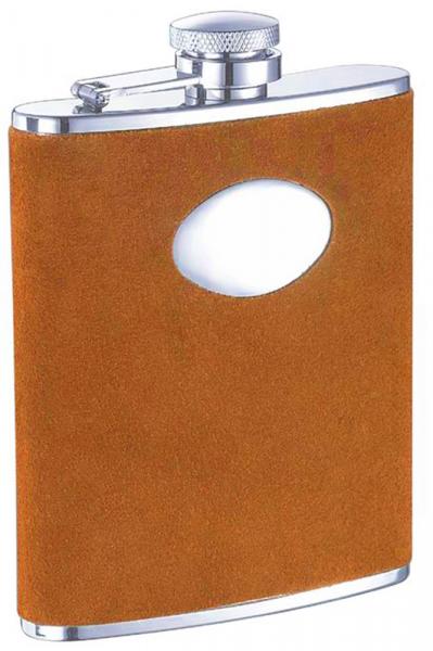 Visol Cowboy Brown Leather 6oz Hip Flask