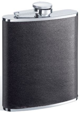 Visol Ano Black Leather 8-oz. Flask