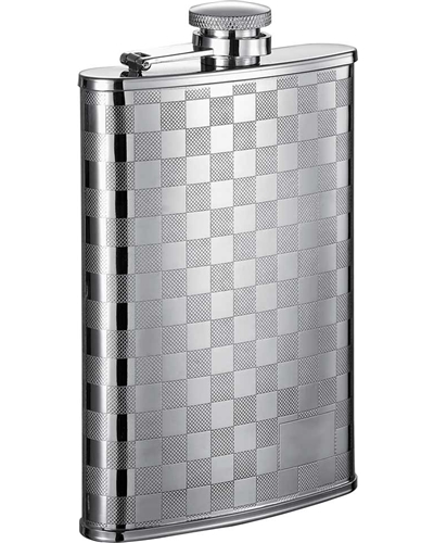 Visol Mate Checker Design Stainless Steel 8oz Hip Flask