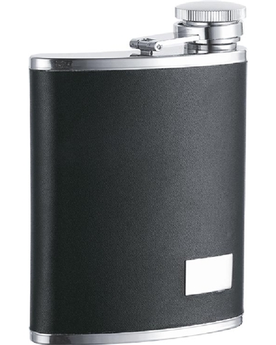 Visol Zen Synthetic Leather Stainless Steel 7oz  Wide Mouth Flask
