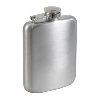 Visol Podova Satin Stainless Steel Liquor Flask - 6 ounces
