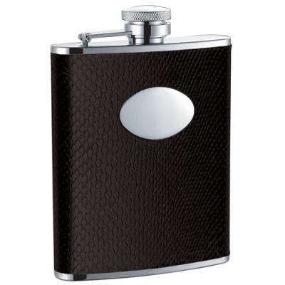Visol Corspa Black Snakeskin Hip Flask - 6oz