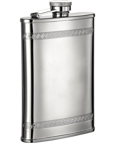 Visol Athens Greek Pattern Etched 8-oz. Flask