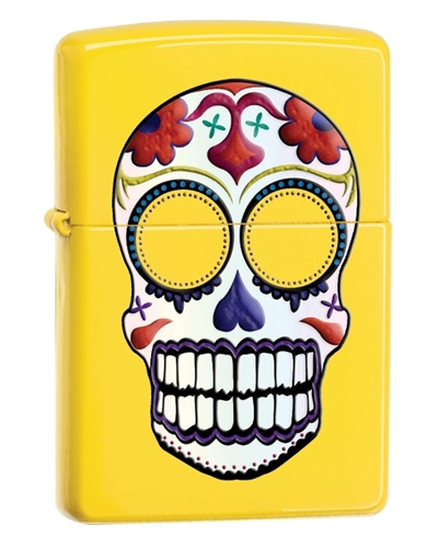 Zippo Day of the Dead Skull Lemon Lighter