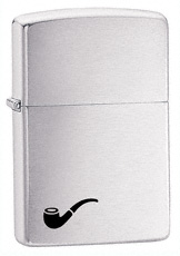 Zippo Brushed Finish Chrome Pipe Lighter