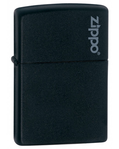 Zippo Black Matte Lighter Zippo Logo
