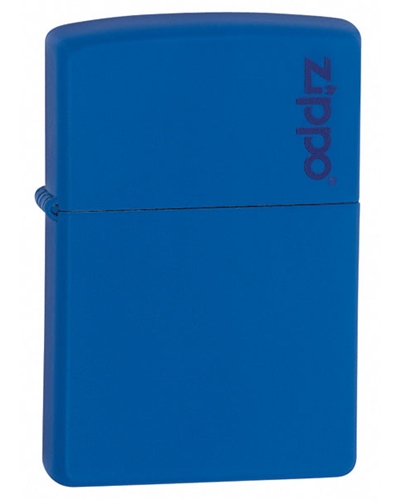 Zippo Royal Blue Matte Lighter Zippo Logo
