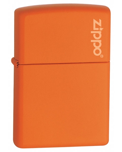 Zippo Orange Matte Lighter Zippo Logo