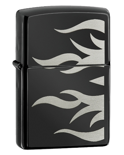 Zippo Ebony Flames Windproof Lighter