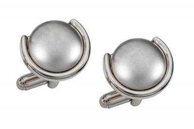 Visol Bacchus Stainless Steel Circular Cufflinks