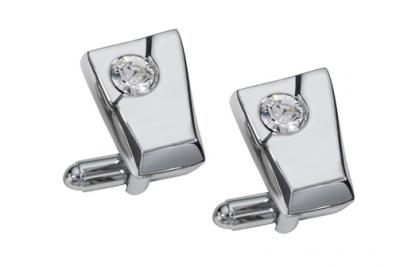 Visol The Diamond Inlaid Crystal Stainless Steel Cufflinks