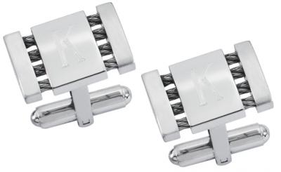 Visol Perseus Polished and Brushed Stainless Steel Cufflinks