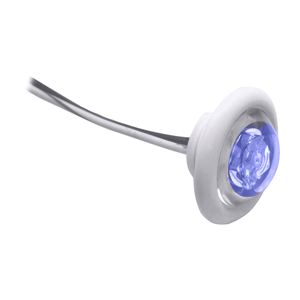 Innovative Lighting LED Bulkhead/Livewell Light 'The Shortie' Blue LED w/ White Grommet
