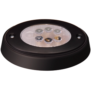 CLOSEOUT - Innovative Lighting 6-LED Oval Recess Compartment Light White w/Black Bezel