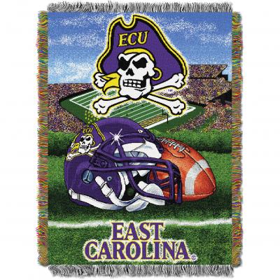 East Carolina OFFICIAL Collegiate 'Home Field Advantage' Woven Tapestry Throw