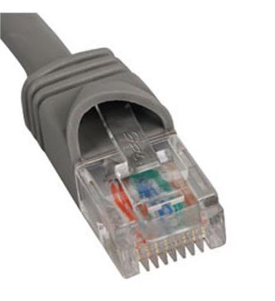 PATCH CORD, CAT 5e, MOLDED BOOT, 3 GY