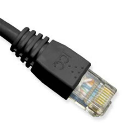 PATCH CORD, CAT 6, MOLDED BOOT, 3 BK