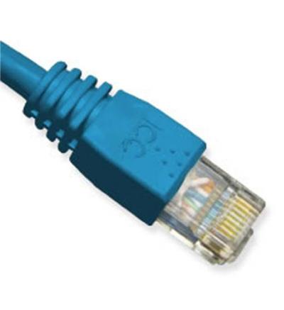 PATCH CORD, CAT 6, MOLDED BOOT, 3  BL