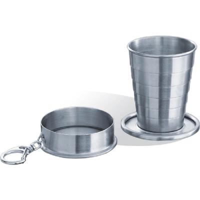Visol Stainless Steel Telescopic 2oz Shot Cup with Key Chain